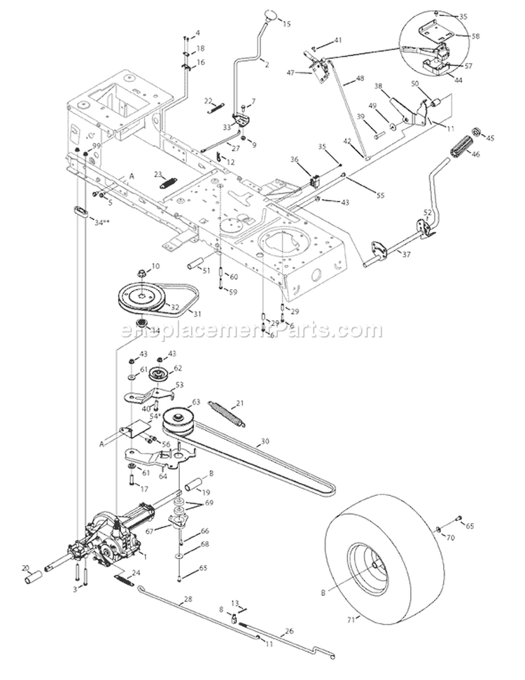 Page C Diagram and Parts List for 2008 Yard Man Lawn Tractor